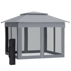 Outsunny 11' X 11' Pop Up Gazebo Outdoor Canopy Shelter With 2-Tier Soft Top, And Removable Zipper Netting, Event Tent With Large Shade, And Storage Bag For Patio, Backyard, Garden -OUTSUNNY Sales GUEST 05ec3a2d 9cd4 4b0f 8907 688335e45179
