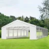Outsunny 20' X 40' Large Outdoor Carport Canopy Party Tent With Removable Protective Sidewalls & Versatile Uses, White -OUTSUNNY Sales GUEST 11082b16 f55a 4ddf 94f7 5b6f775f527b