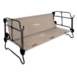 Disc-O-Bed X Large Cam-O-Bunk 2 Person Bench Bunked Double Bunk Bed Cot With 2 Side Organizer And Carrying Bags For Camping Trips, Tan -OUTSUNNY Sales GUEST 12d552fe 17a8 42f0 835a e926dfa71cec