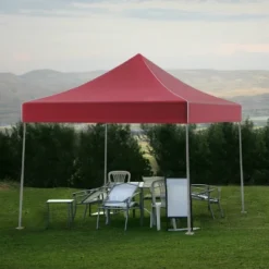 Leisure Sports Pop-Up Canopy Tent - 10' X 10', Red -OUTSUNNY Sales GUEST 131205b1 f0ee 4310 9350 cc7e5c13ada1