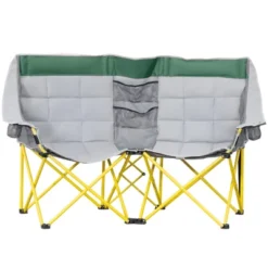 Outsunny Double Seat Camping Chair Folding Lawn Loveseat W/ Storage Pocket & Cup Holder, Bag For Outdoor, Beach, Picnic, Hiking, Travel -OUTSUNNY Sales GUEST 13b5b651 4658 4749 a084 803870e42602