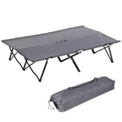 Outsunny 2 Person Folding Camping Cot, Portable Sleeping Cot With Carry Bag -OUTSUNNY Sales GUEST 164605bc 3e4c 4d53 89ae 72864fca5297