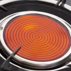 Barton 2 Burner Glass Cooktop Auto Ignition Stove Infrared Flame Ceramic Head With Regulator, Black -OUTSUNNY Sales GUEST 1a0f5e01 416d 4d9d a1dd d39632ac3845