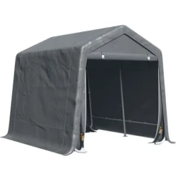 Outsunny Garden Storage Tent, Heavy Duty Bike Shed, Patio Storage Shelter W/ Metal Frame And Double Zipper Doors, Dark Grey -OUTSUNNY Sales GUEST 1acc9a10 626c 4616 a6c9 3ba14d0221f5