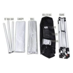 OneTouch 1010COM 10 Foot X 10 Foot Instant Event Canopy Tent With Durable Rail Bars, Center Lock Technology, And A Shaded Sidewall Panel, White 8 OneTouch 1010COM 10 Foot X 10 Foot Instant Event Canopy Tent With Durable Rail Bars, Center Lock Technology, And A Shaded Sidewall Panel, White -OUTSUNNY Sales GUEST 1b2fc92a 44a5 47aa b7ec 6cdf60f36105