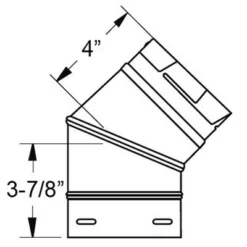 DuraVent PelletVent 6 Inches Stainless Steel 45 Degree Elbow Stove Pipe, Silver -OUTSUNNY Sales GUEST 1d970875 c2a0 4185 b7ca 45e02603723d