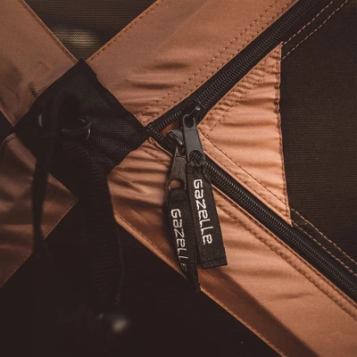 Gazelle Tents G6 Portable Deluxe Pop Up 6 Sided 8-Person Gazebo Screen Tent With Easy Set Up And Zippered Door - Brown 4 Gazelle Tents G6 Portable Deluxe Pop Up 6 Sided 8-Person Gazebo Screen Tent With Easy Set Up And Zippered Door - Brown - Image 2