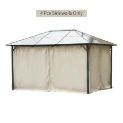 Outsunny 10' X 12' Universal Gazebo Sidewall Set With 4 Panels, 40 Hooks/C-Rings Included For Pergolas & Cabanas -OUTSUNNY Sales GUEST 1faf0628 62e2 4ccf 97c8 75fb14aa8f5c