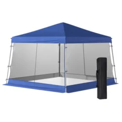 Outsunny 12' X 12' Pop Up Canopy, Foldable Canopy Tent With Carrying Bag, Mesh Sidewalls And 3-Level Adjustable Height For Outdoor, Garden, Patio, Party -OUTSUNNY Sales GUEST 2050aabf 2299 4fad 9f32 d6110f68a72c