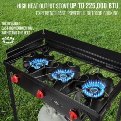 Hike Crew Triple-Burner Camping Stove, Portable Propane Stovetop W/Bag -OUTSUNNY Sales GUEST 21b3eb2f b5ff 4d90 81e4 ac8919532c5e