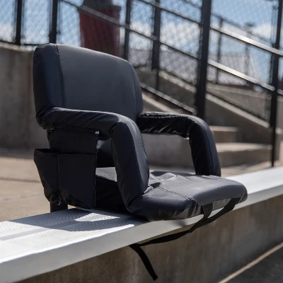 Flash Furniture Portable Lightweight Reclining Stadium Chair With Armrests, Padded Back & Seat With Dual Storage Pockets And Backpack Straps 3 Flash Furniture Portable Lightweight Reclining Stadium Chair With Armrests, Padded Back & Seat With Dual Storage Pockets And Backpack Straps