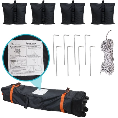 Sunnydaze Decor Sunnydaze Premium Pop-Up Canopy With Rolling Carry Bag And Sandbags 11 Sunnydaze Decor Sunnydaze Premium Pop-Up Canopy With Rolling Carry Bag And Sandbags - Image 9