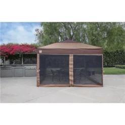 Z-Shade Mesh Wall Screen Room Attachment For 12 X 12 Foot Outdoor Canopy Tent Portable Shelter, Tan (Screen Only, Frame Sold Separately)