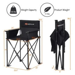 Costway Portable 38'' Oversized High Outdoor Beach Chair Camping Fishing Folding Chair -OUTSUNNY Sales GUEST 2c263e6a ce1a 4b01 8e34 fcd6517a61ed