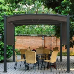 Tangkula Outdoor Retractable Pergola 10 X 10ft Patio Pergola Gazebo Sun Shade Shelter Canopy W/Heavy Duty Steel Frame For Beach -OUTSUNNY Sales GUEST 304a243c 1b6d 43cd b1a5 28e3acda9e0c