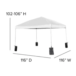 Emma And Oliver 10'x10' Weather Resistant, UV Coated Pop Up Canopy Tent With Sandbags And Wheeled Case -OUTSUNNY Sales GUEST 32af7948 d8fe 49c7 b2ba 5239af9ba556