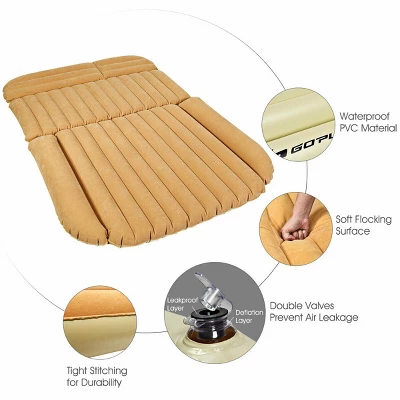 Costway Inflatable SUV Air Backseat Mattress Flocking Travel Pad W/Pump Camping Travel 11 Costway Inflatable SUV Air Backseat Mattress Flocking Travel Pad W/Pump Camping Travel - Image 9