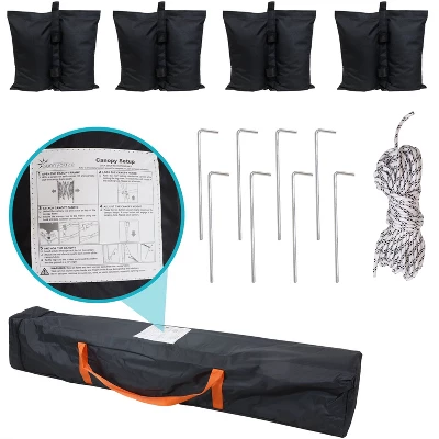 Sunnydaze Decor Sunnydaze Standard Pop-Up Canopy With Carry Bag And Sandbags 11 Sunnydaze Decor Sunnydaze Standard Pop-Up Canopy With Carry Bag And Sandbags - Image 9