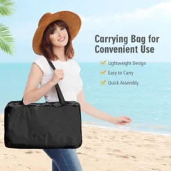 Tangkula 7'x7' Beach Tent Canopy W/ 4 Poles Sandbag Anchors UPF50+ Blue/Green/Purple -OUTSUNNY Sales GUEST 352318e5 6f75 49d4 972d c3b2042a2519