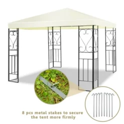 Costway 10'x10' Patio Gazebo Canopy Tent Steel Frame Shelter Patio Party Awning -OUTSUNNY Sales GUEST 363938ea b03d 4bb9 91e2 ee68bbe7e17f