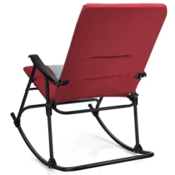 Tangkula Foldable Rocking Chair Enlarged Rocker Chair With Cotton Clip Red -OUTSUNNY Sales GUEST 3bfd2c7a 95f9 4df1 b476 eea980473ae0