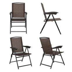 Costway 4PCS Folding Sling Chairs Steel Armrest Patio Garden Camping W/Adjustable Back 17 Costway 4PCS Folding Sling Chairs Steel Armrest Patio Garden Camping W/Adjustable Back -OUTSUNNY Sales GUEST 3d15133c eef1 4e75 a43e f99dcabda16c