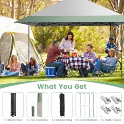 Costway 13x13ft Patio Pop-Up Gazebo Canopy Tent Instant Sun Shelter Outdoor Wheeled Bag -OUTSUNNY Sales GUEST 4038d0f5 5a8f 474c 9f96 b45c0ee95b1a