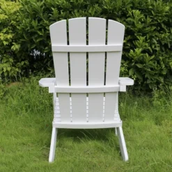 Lakeside Faux Wood Adirondack Outdoor Portable Chair White - Merry Products -OUTSUNNY Sales GUEST 41e77e61 93b7 4f59 a753 8694381c046e