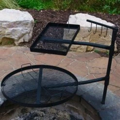 Sunnydaze Decor Sunnydaze Outdoor Camping Or Backyard Steel Adjustable Cooking Grilling Fire Pit BBQ Stake With 2 Swivel Swing Grates -OUTSUNNY Sales GUEST 423eed8e 58e6 4f77 b038 994114be7793
