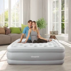 Beautyrest Skyrise 18" Air Mattress With External Pump 1-Touch Comfort Control - Queen -OUTSUNNY Sales GUEST 4b1304d5 5adc 44e9 9b48 3c5e565cae63