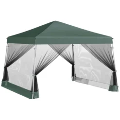 Outsunny 12' X 12' Pop Up Canopy, Foldable Canopy Tent With Carrying Bag, Mesh Sidewalls And 3-Level Adjustable Height For Outdoor, Garden, Patio, Party -OUTSUNNY Sales GUEST 4c17b958 027f 453a 98e8 4427c7e813f0