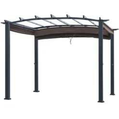 Tangkula Outdoor Retractable Pergola 10 X 10ft Patio Pergola Gazebo Sun Shade Shelter Canopy W/Heavy Duty Steel Frame For Beach -OUTSUNNY Sales GUEST 4d3a3c2b 2442 4016 8fe6 b3c2a39cdea0