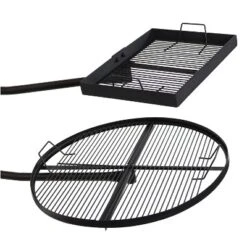 Sunnydaze Decor Sunnydaze Outdoor Camping Or Backyard Steel Adjustable Cooking Grilling Fire Pit BBQ Stake With 2 Swivel Swing Grates -OUTSUNNY Sales GUEST 4f14d5cd 0794 4f2b b551 f9761529674b
