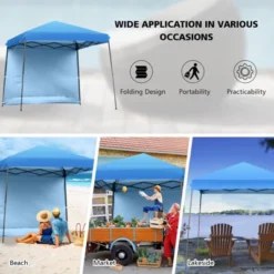 Tangkula 10x10 Ft Pop Up Canopy Tent One Person Set-up Instant Shelter With Central Lock W/ Roll-up Side Wall -OUTSUNNY Sales GUEST 52ca1db0 ccc8 4692 bd9f d96d7fbccc6c