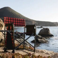 Picnic Time Outdoor Directors Chair - Red/Black -OUTSUNNY Sales GUEST 544a3b85 028d 47af 8157 4745bb08b21a