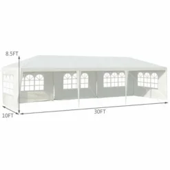Costway 10'x30' Party Wedding Tent Canopy Heavy Duty Pavilion 5 Sidewall -OUTSUNNY Sales GUEST 56cb2ee9 2f64 47b9 9e0e 8ae5392d065f