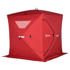 Outsunny 4 Person Ice Fishing Shelter, Waterproof Oxford Fabric Portable Pop-up Ice Tent With 2 Doors For Outdoor Fishing -OUTSUNNY Sales GUEST 58eff490 99c4 4e4c a7b7 e427cf526d5b