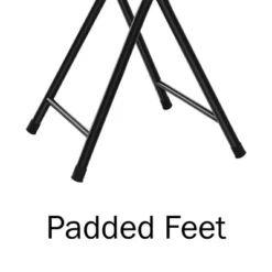 Trademark Home Heavy-Duty 24-Inch Folding Stools With Padded Seats, Black, Set Of 4 -OUTSUNNY Sales GUEST 5a09e251 b17b 4977 9170 157b2f82fb03