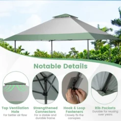 Costway 13x13ft Patio Pop-Up Gazebo Canopy Tent Instant Sun Shelter Outdoor Wheeled Bag -OUTSUNNY Sales GUEST 5bb7e4e4 6905 4360 8f14 605dcf219dae