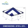 Party Tents Direct Weekender Outdoor Canopy Pole Tent, Blue, 20 Ft X 20 Ft -OUTSUNNY Sales GUEST 5dc73d3e eaac 4c3f aba3 387ec156220c