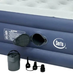 Serta 16" Rechargeable Air Mattress With Electric Pump - Queen -OUTSUNNY Sales GUEST 5e9427ab dda1 4ff9 84af 40a5c37ea0b3