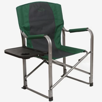 Kamp-Rite KAMP CC103 Director's Chair Outdoor Furniture Camping Folding Sports Chair With Side Table And Cup Holder, Green/Gray (2 Pack) 3 Kamp-Rite KAMP CC103 Director's Chair Outdoor Furniture Camping Folding Sports Chair With Side Table And Cup Holder, Green/Gray (2 Pack)