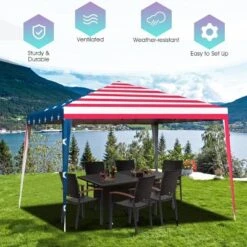 Costway 10'x10' Folding Pop Up Tent Gazebo Canopy Mesh Sidewall -OUTSUNNY Sales GUEST 5fae13a8 1b50 4fdd 873a cdb0b8110905