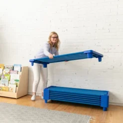 ECR4Kids Streamline Cot, Standard Size, Classroom Furniture, Blue, 6-Pack -OUTSUNNY Sales GUEST 61798ce1 ab73 4bc7 8e6e 25351f6eb6ac