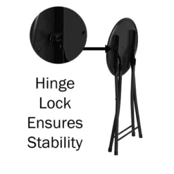Trademark Home Heavy-Duty 24-Inch Folding Stools With Padded Seats, Black, Set Of 4 -OUTSUNNY Sales GUEST 65d2b260 01bf 4759 8062 2fdca1c6ab7d