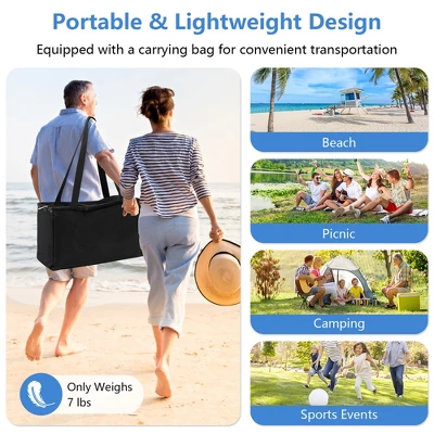 Costway 20 X 20 FT Beach Sunshade Canopy UPF50+ With Carry Bag & 8 Sandbags & Shovel 8 Costway 20 X 20 FT Beach Sunshade Canopy UPF50+ With Carry Bag & 8 Sandbags & Shovel - Image 6