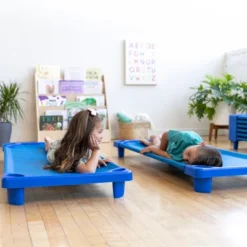 ECR4Kids Streamline Cot, Standard Size, Classroom Furniture, Blue, 6-Pack -OUTSUNNY Sales GUEST 69b9fbb2 6dcd 4dfe 8283 6826e6abd6a2