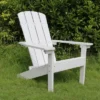 Lakeside Faux Wood Adirondack Outdoor Portable Chair White - Merry Products