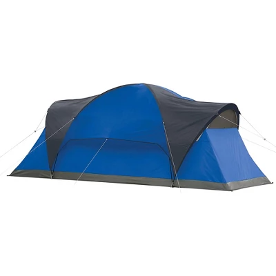 Coleman Montana 8 Person Cabin Camping Hiking Tent With Hinged Door, Blue & Kompact Lightweight Degree 20 Fahrenheit Sleeping Bag (2 Pack) 5 Coleman Montana 8 Person Cabin Camping Hiking Tent With Hinged Door, Blue & Kompact Lightweight Degree 20 Fahrenheit Sleeping Bag (2 Pack) - Image 3