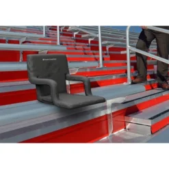 Stadium Seat Cushion ? Set Of 2 Wide Reclining Stadium Chairs For Bleachers With Back Support Armrests And Backpack Straps By Home-Complete (Black) -OUTSUNNY Sales GUEST 701ab6f4 9368 44ba bc8a 7e3425963c29